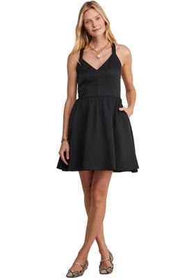 Vineyard Vines Women s Black Bow Back Fit and Flare Dress belk