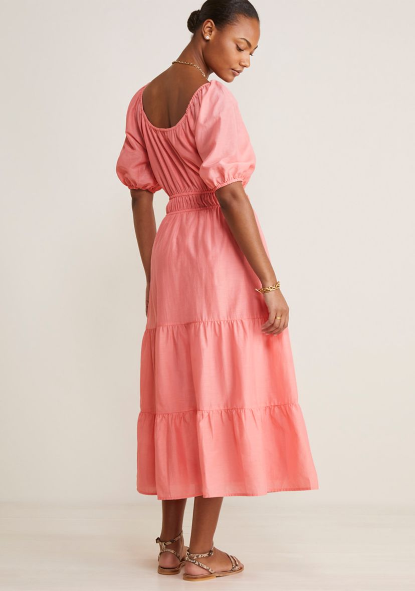 Womens Tiered Smocked Waist Maxi Dress