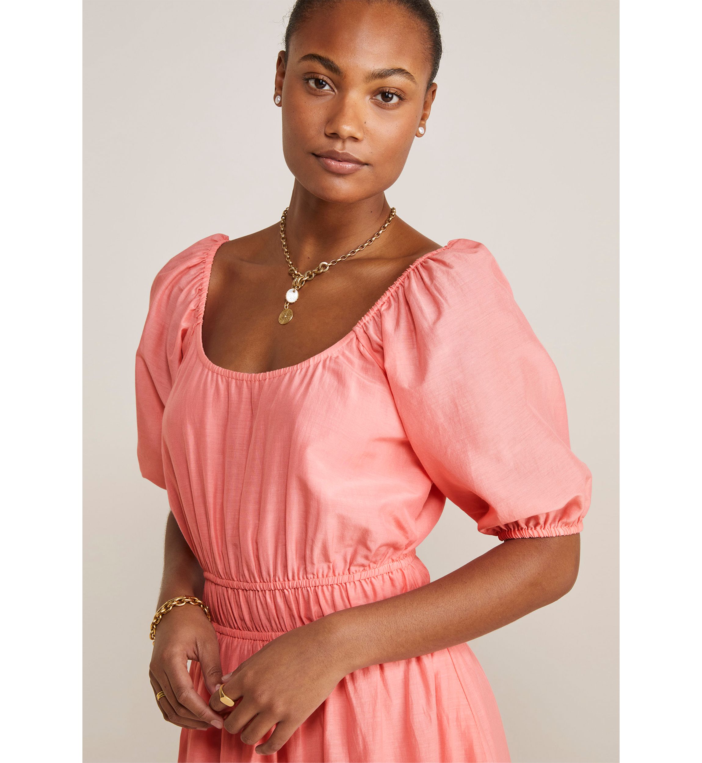 Womens Tiered Smocked Waist Maxi Dress