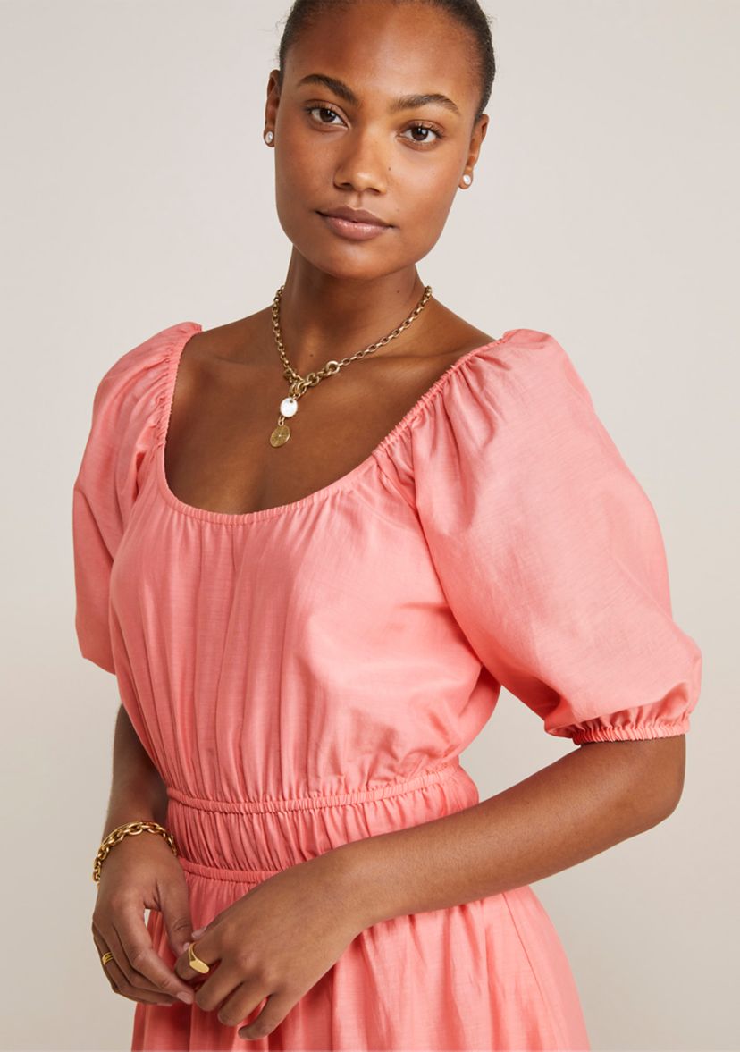 Womens Tiered Smocked Waist Maxi Dress