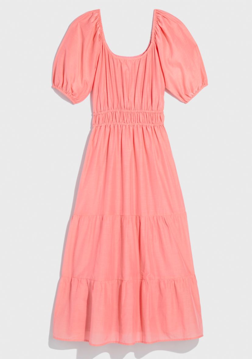 Womens Tiered Smocked Waist Maxi Dress
