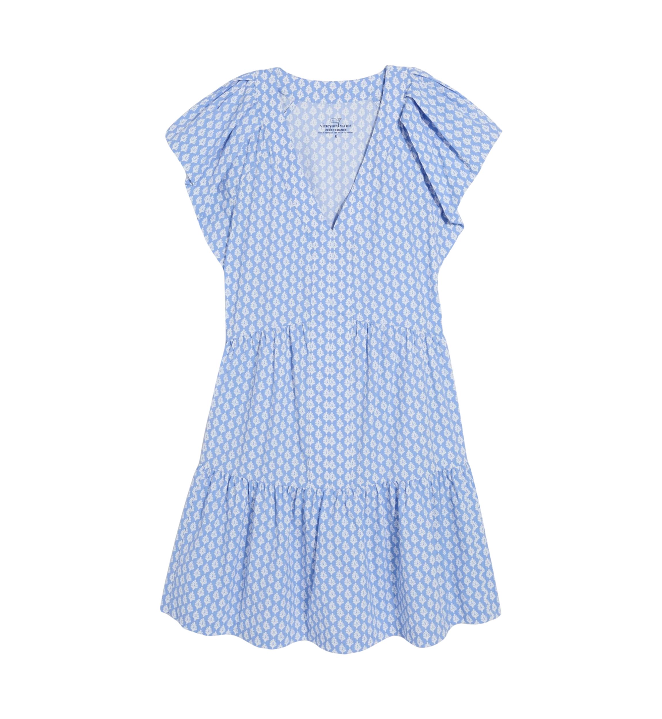 Womens Harbor Tiered Ruffle Sleeve Dress