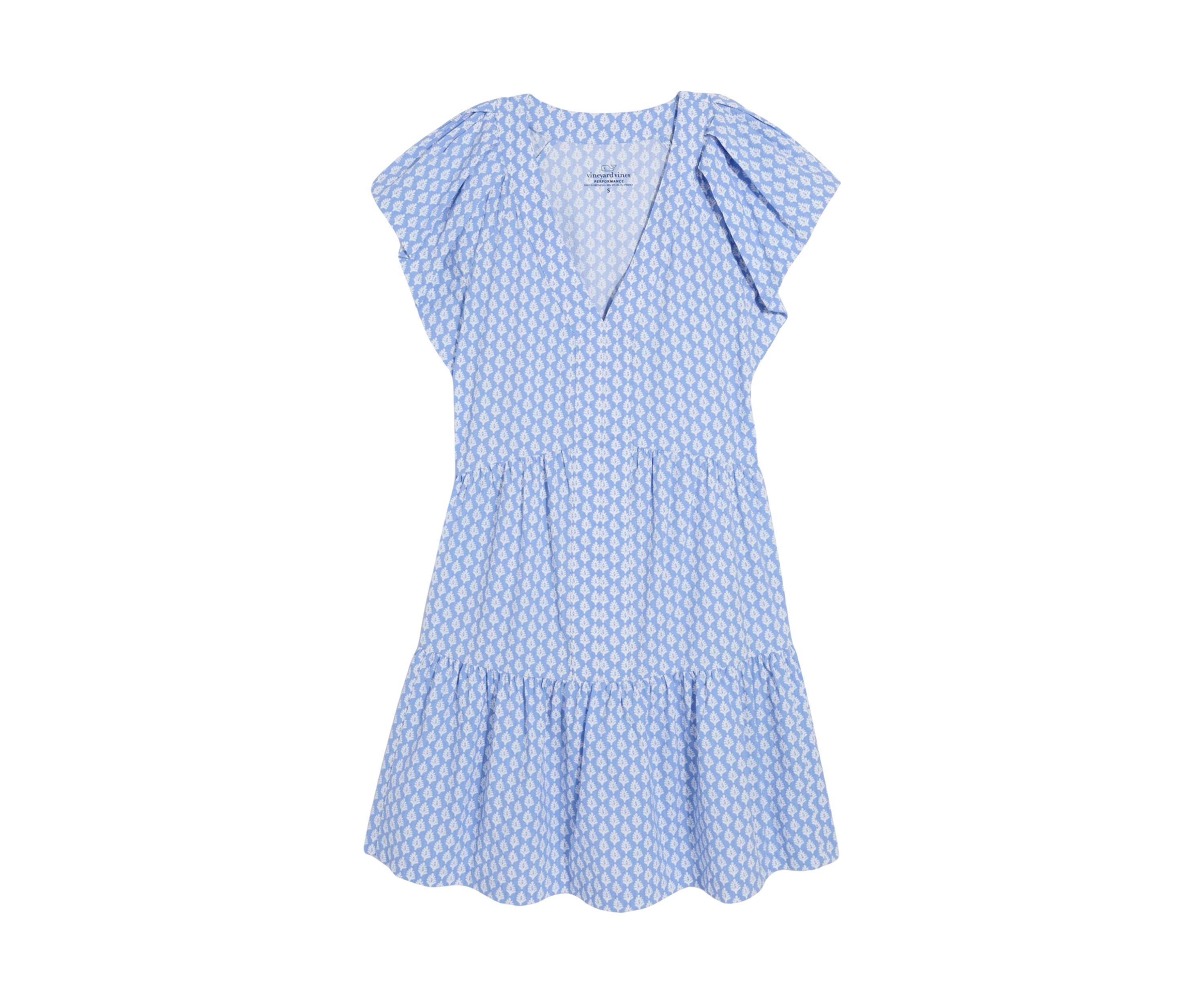 Womens Harbor Tiered Ruffle Sleeve Dress