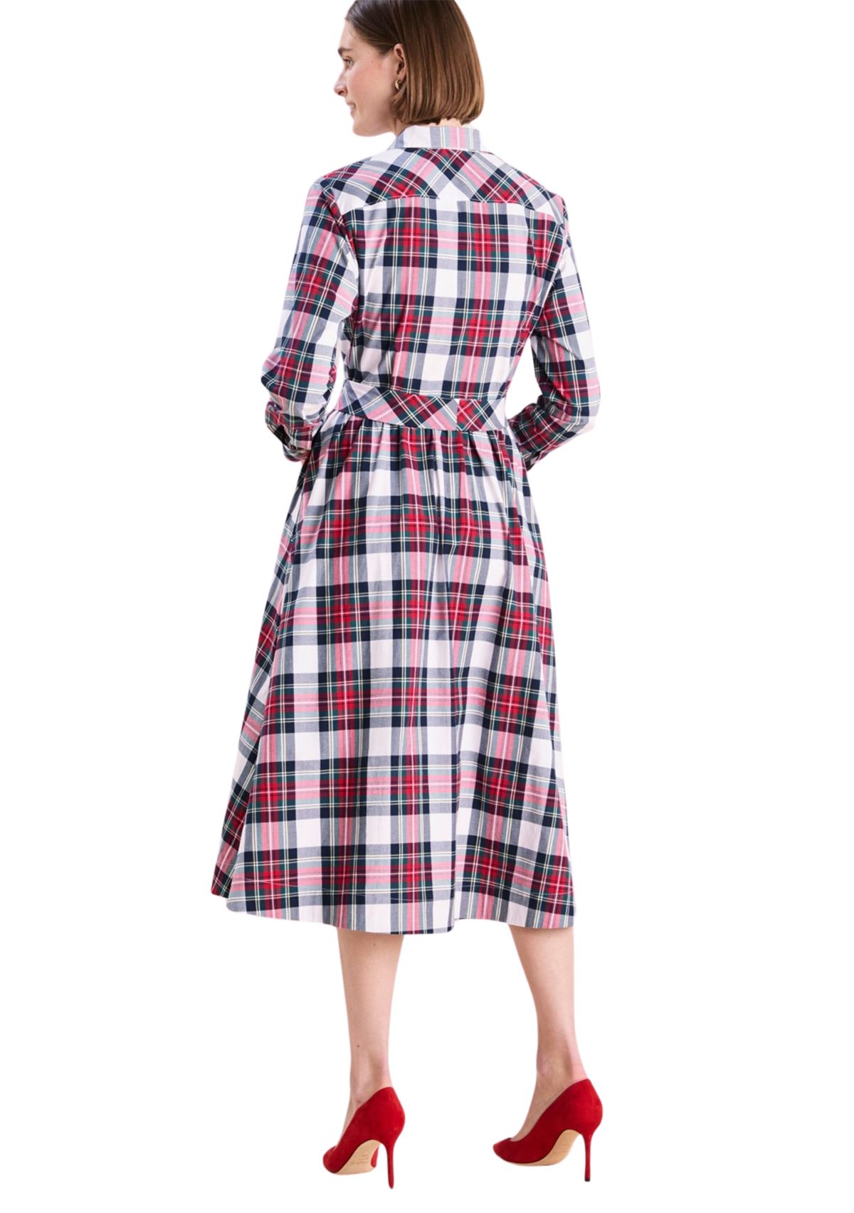 Womens Printed Midi Shirtdress