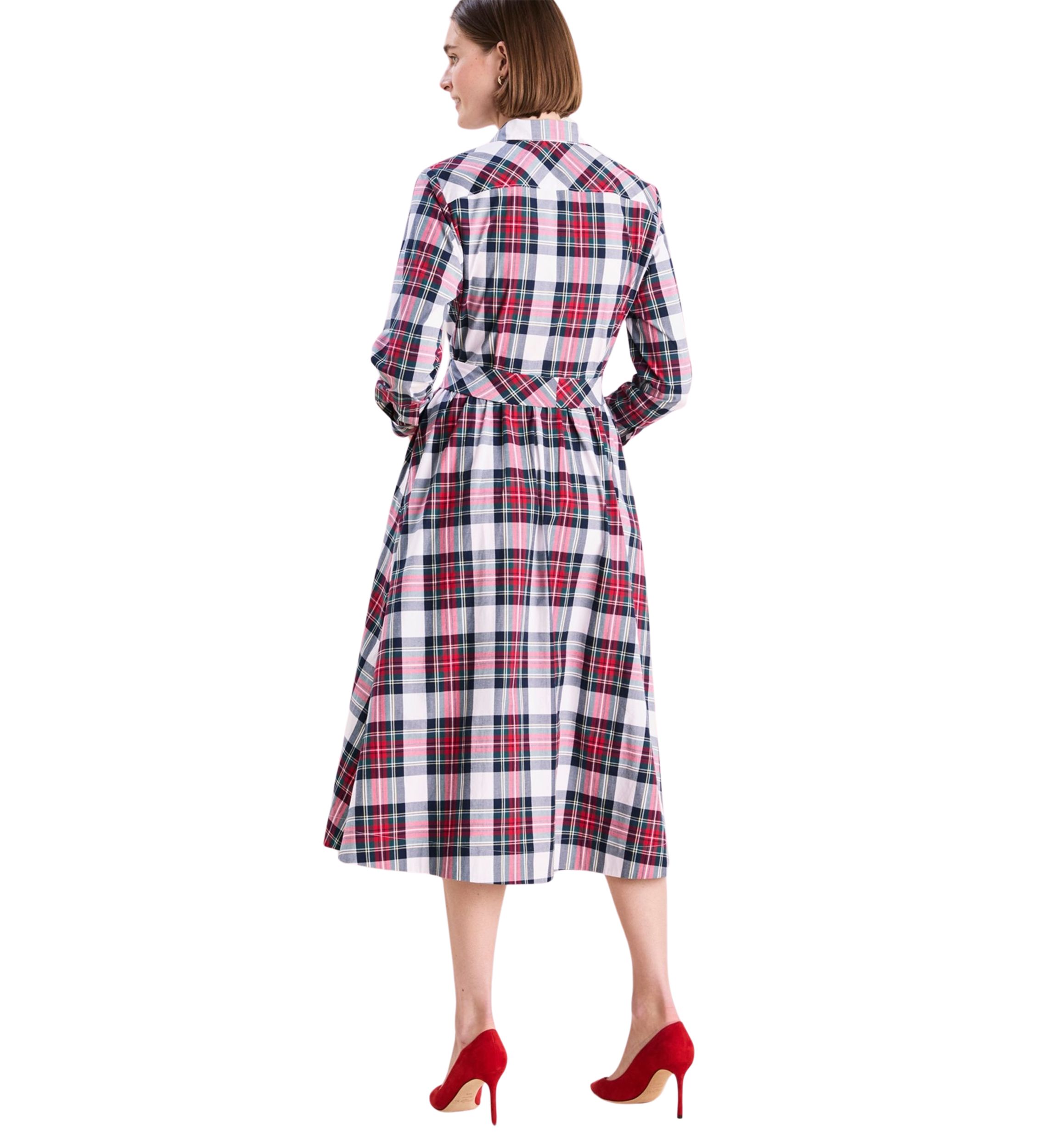 Womens Printed Midi Shirtdress