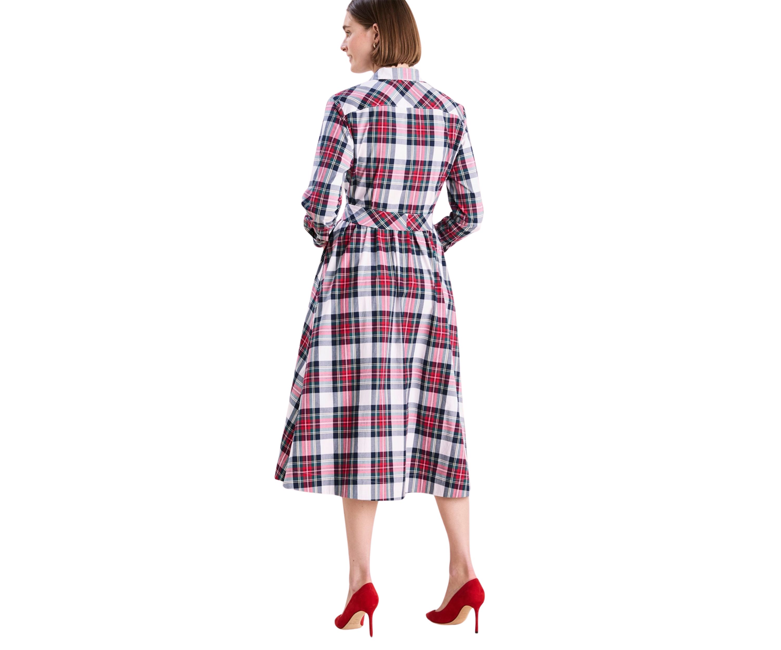 Womens Printed Midi Shirtdress