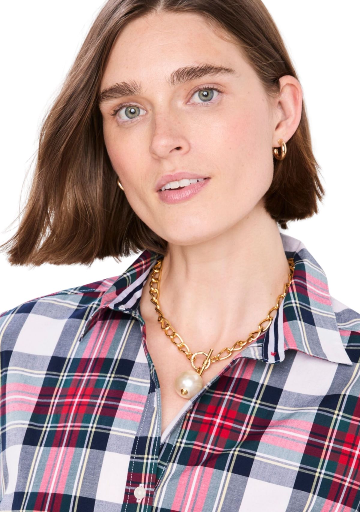 Womens Printed Midi Shirtdress