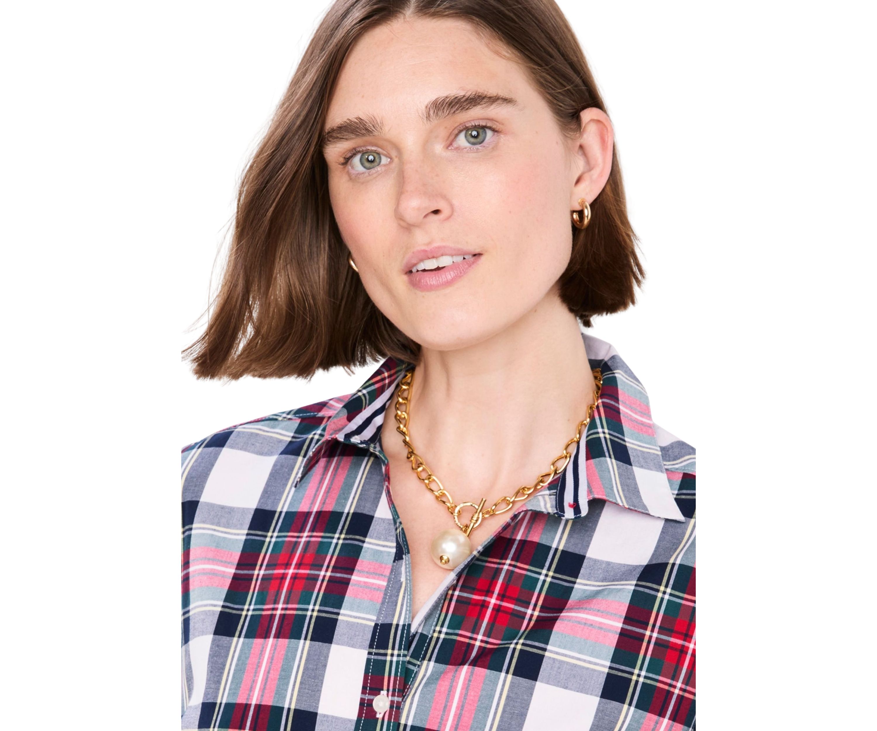 Womens Printed Midi Shirtdress