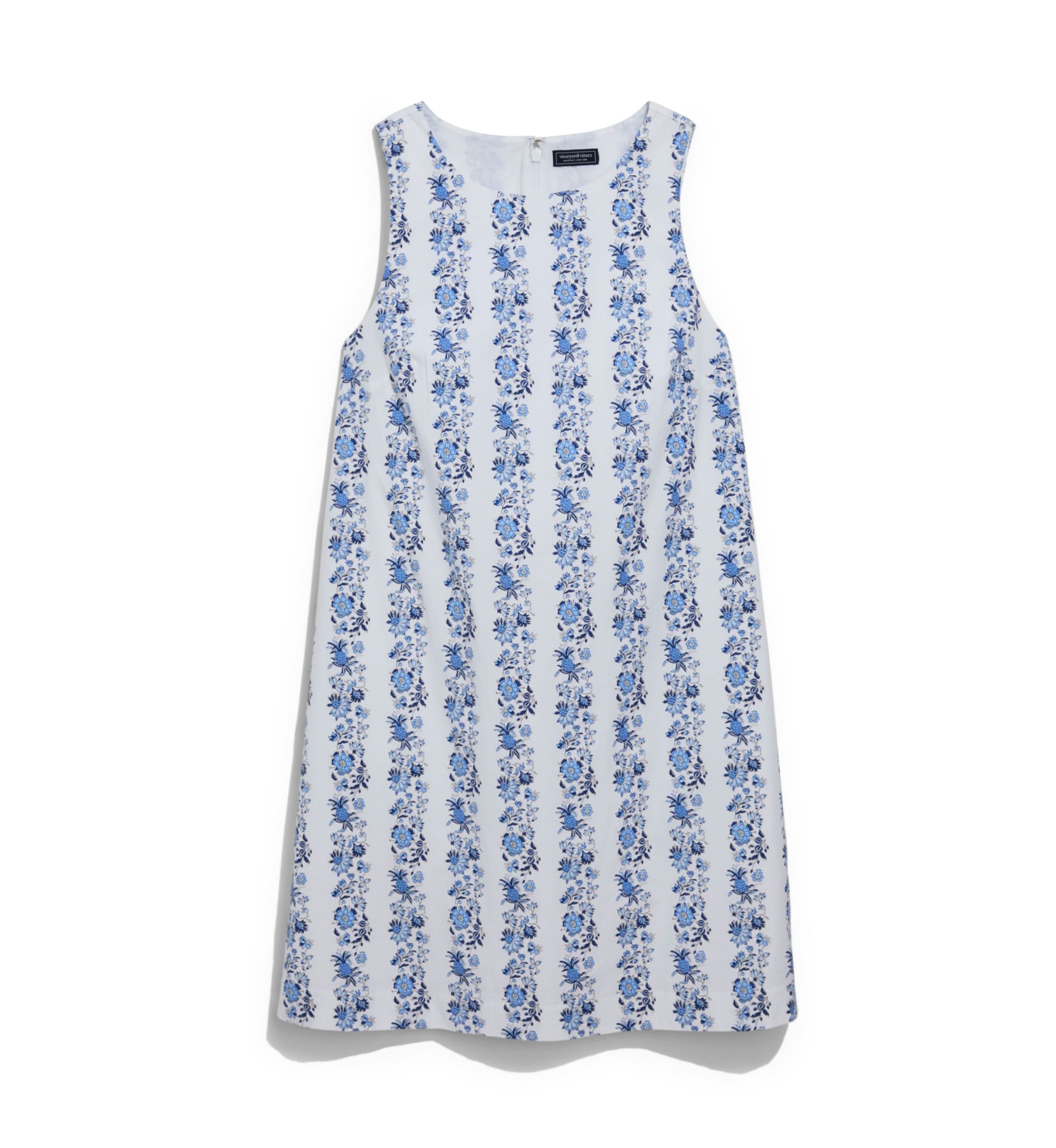 Womens Sleeveless Printed Shift Dress