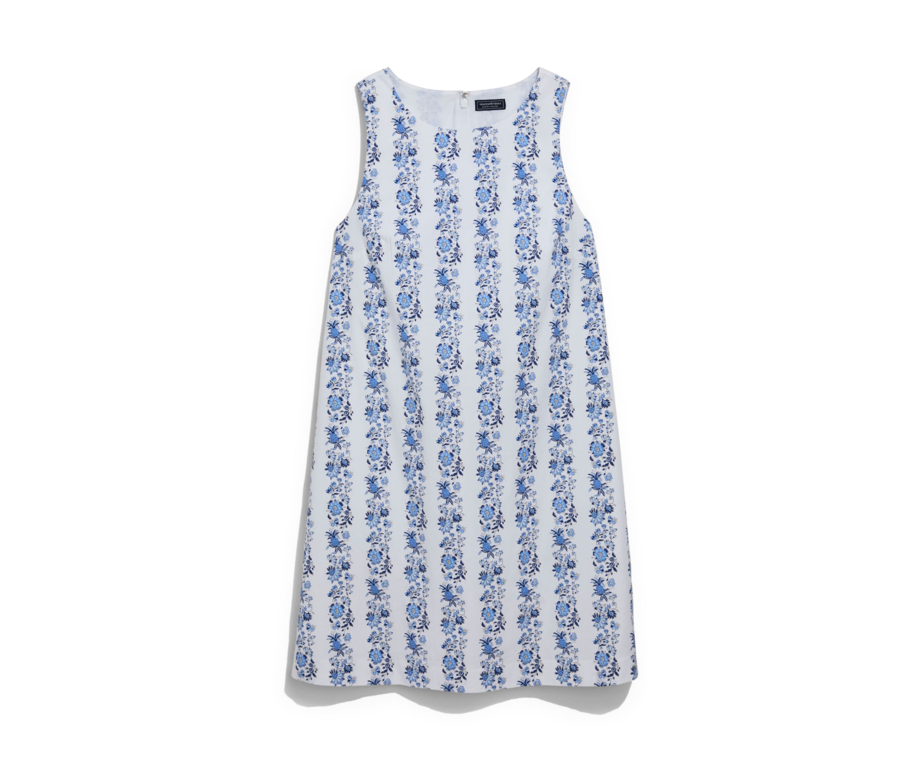 Womens Sleeveless Printed Shift Dress