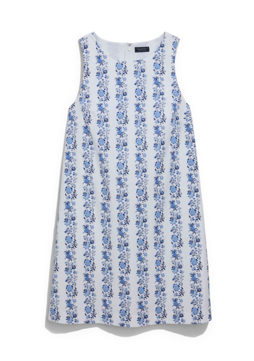 Womens Sleeveless Printed Shift Dress