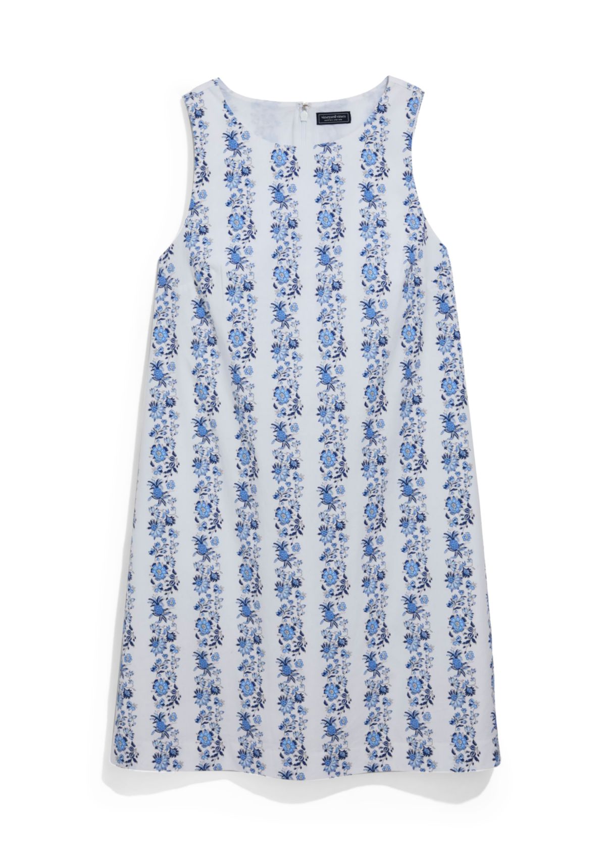 Womens Sleeveless Printed Shift Dress
