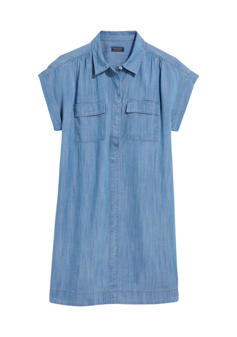 Womens Chambray Shirtdress