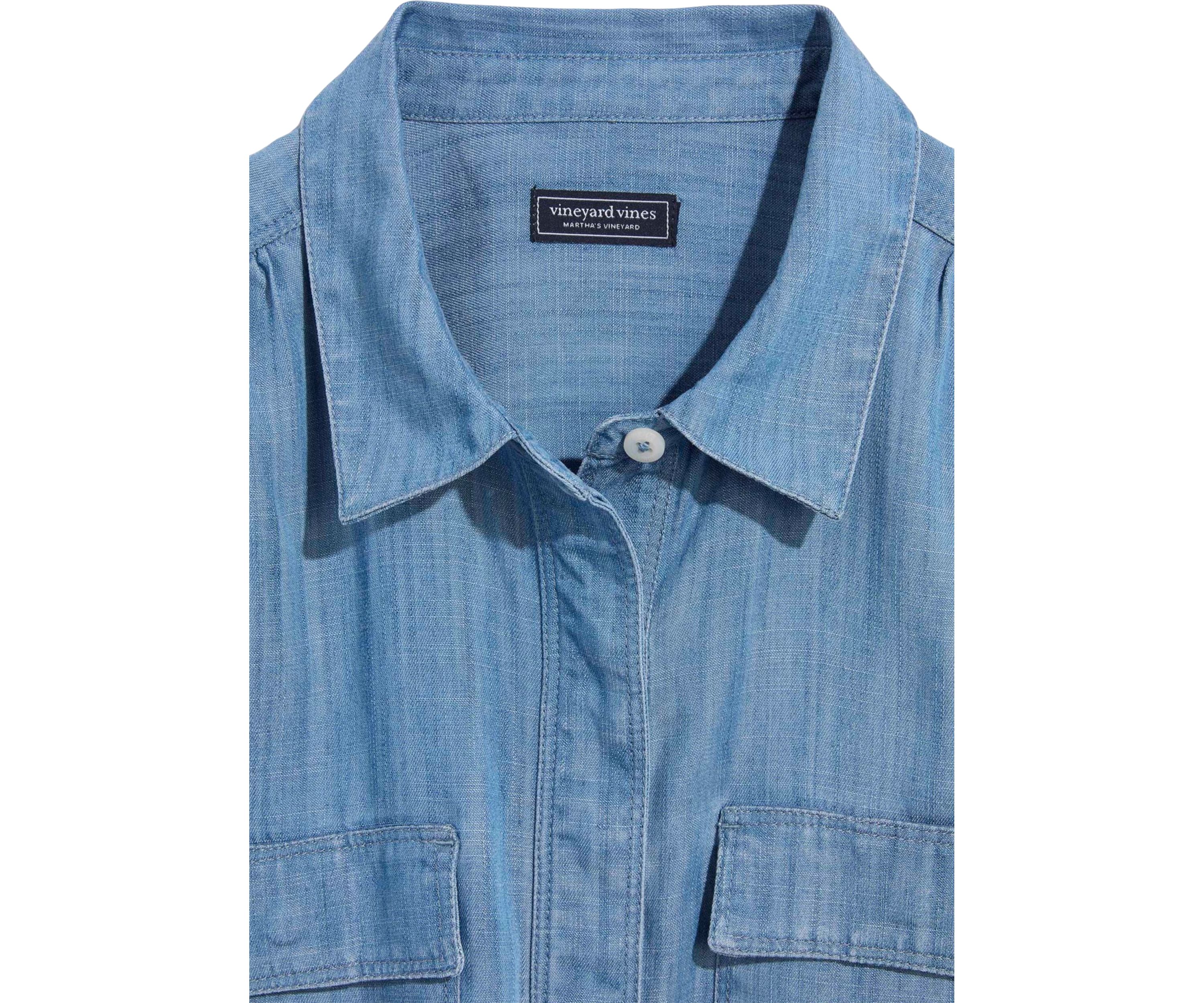 Womens Chambray Shirtdress