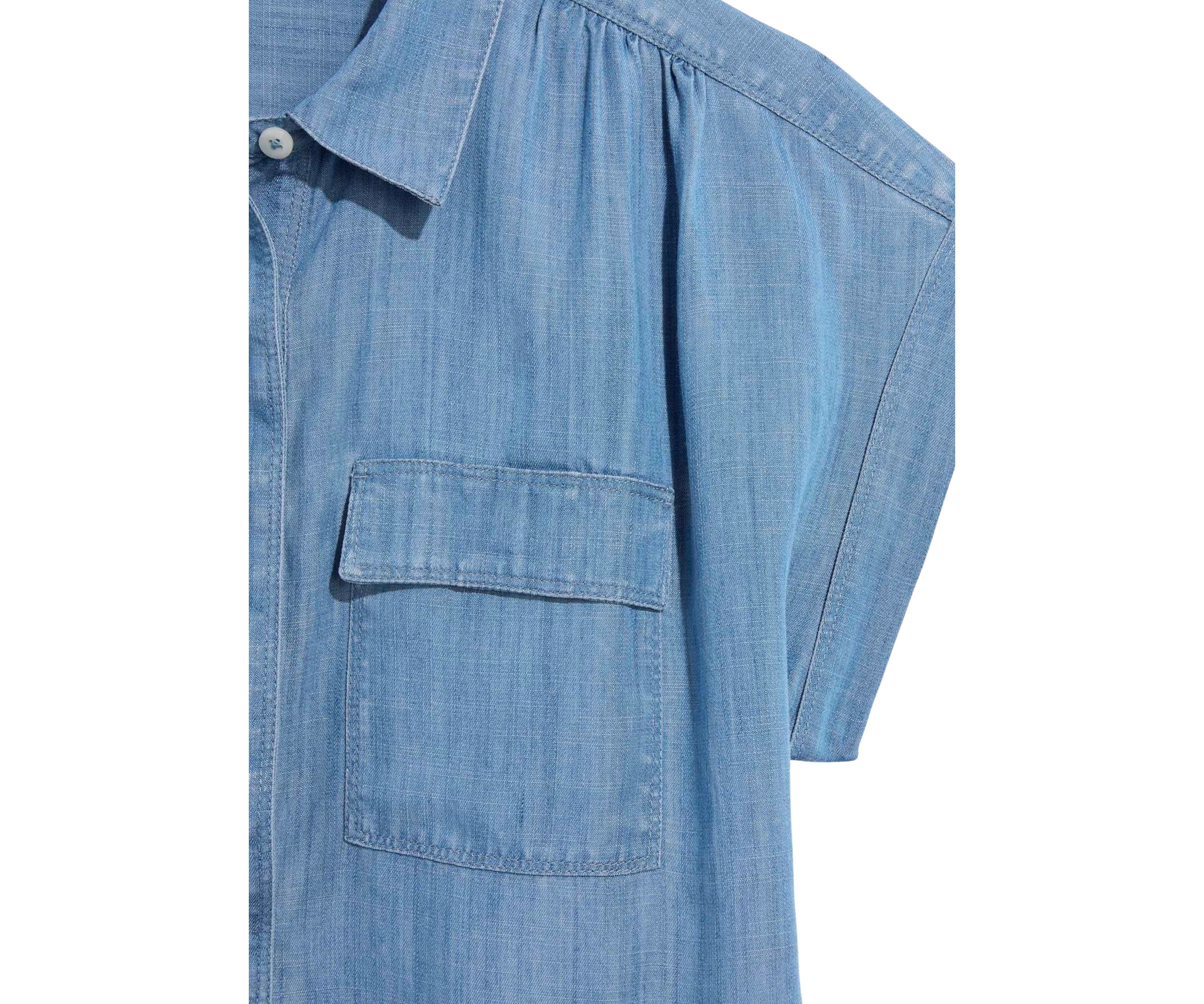 Womens Chambray Shirtdress