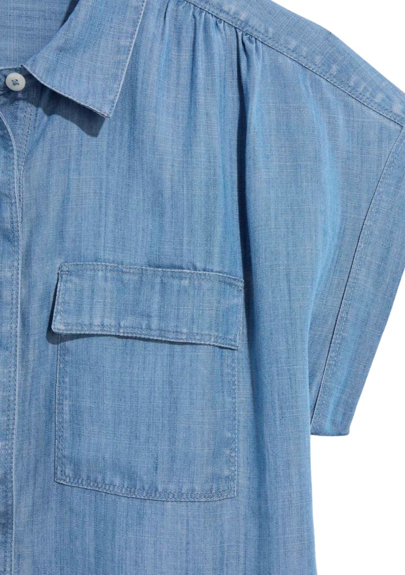 Womens Chambray Shirtdress