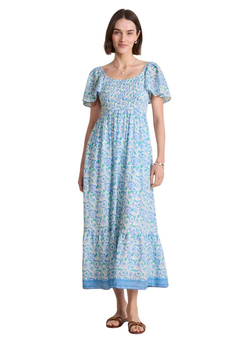 Womens Printed Midi Dress