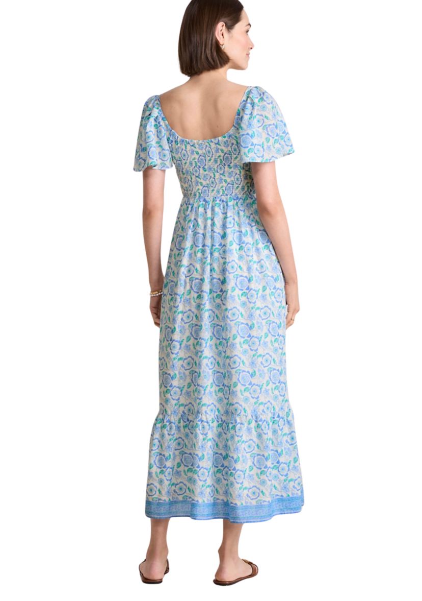 Womens Printed Midi Dress
