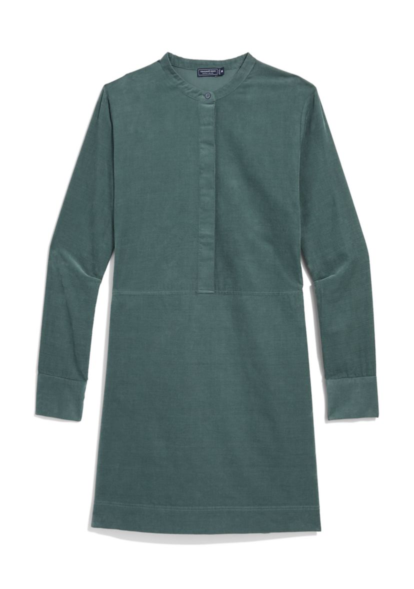 Womens Long Sleeve Corded Popover Dress
