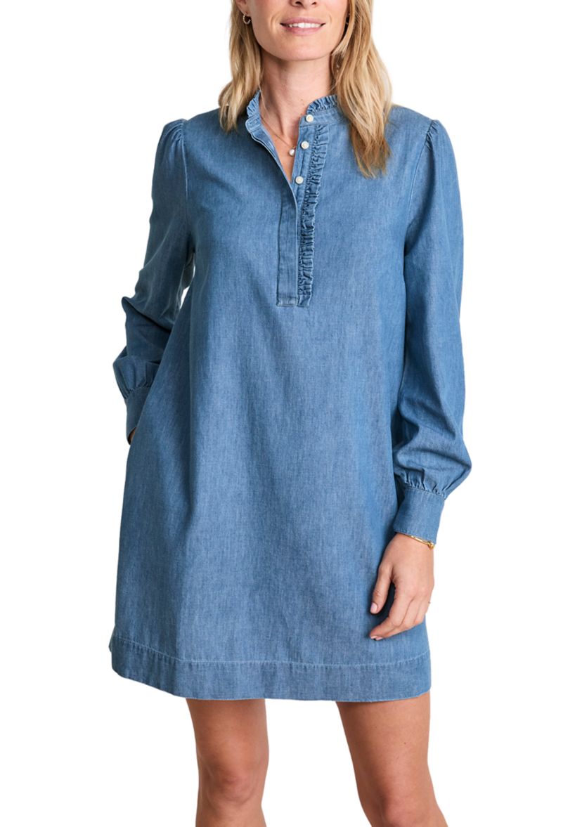Vineyard Vines Popover Dress - Morning Mist - S