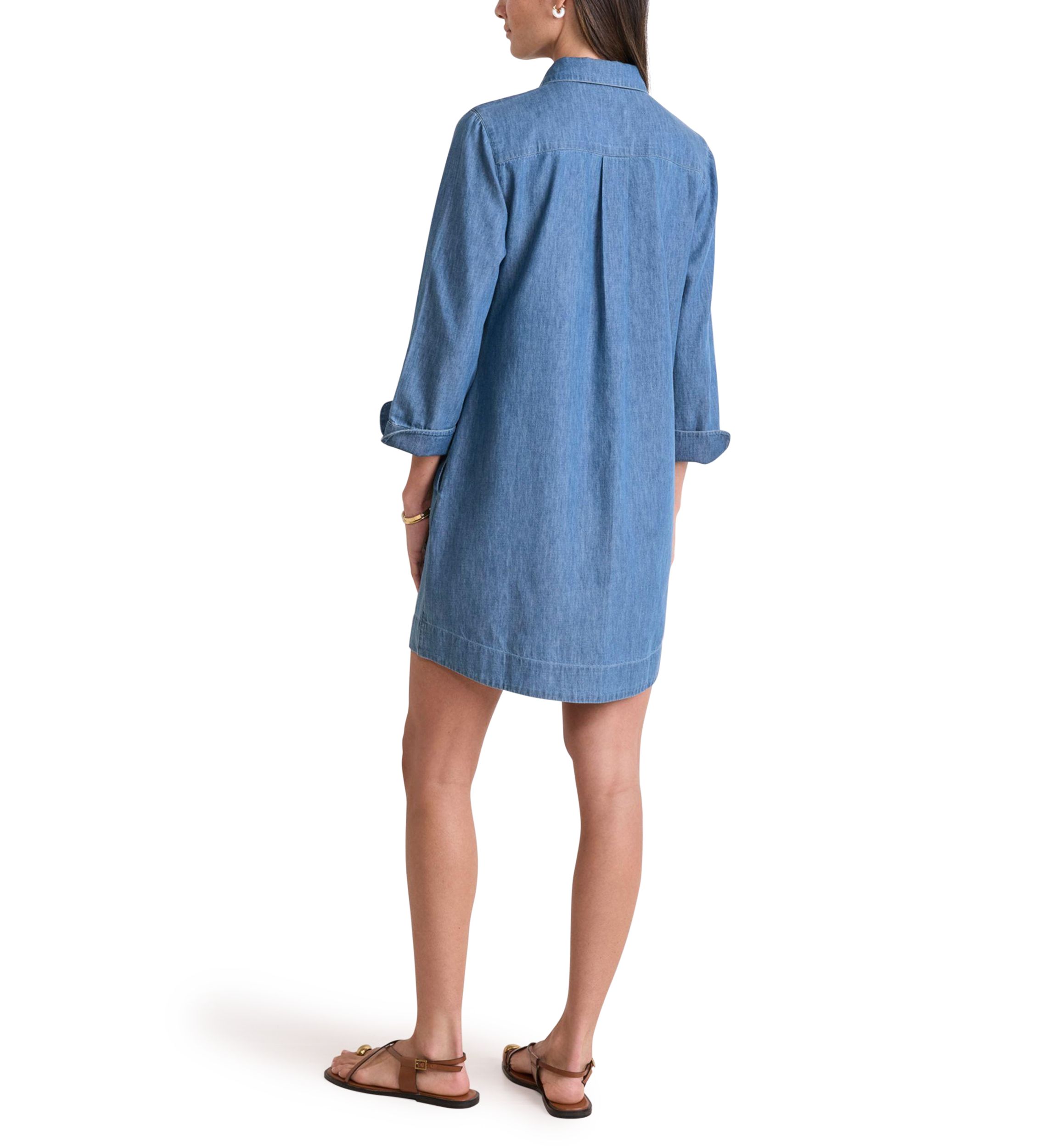 Womens Margo Chambray Shirtdress