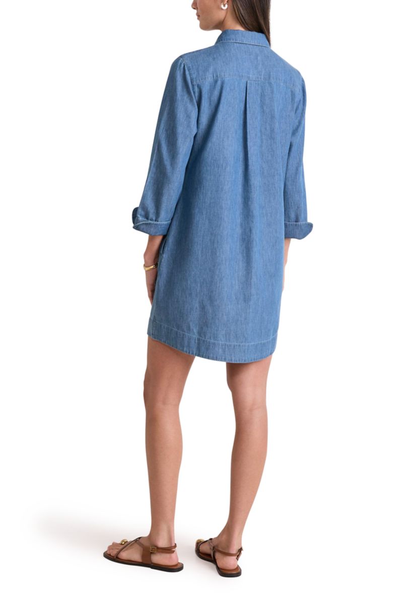 Womens Margo Chambray Shirtdress