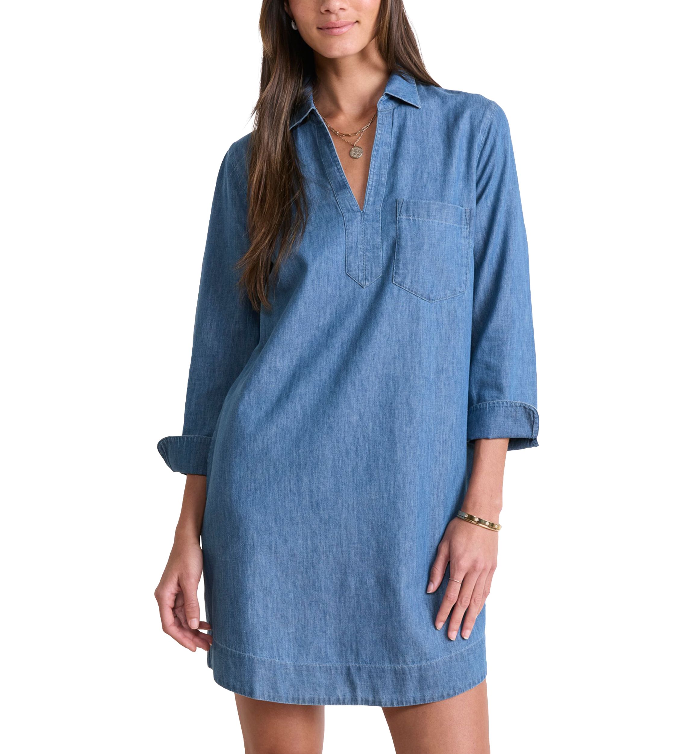 Womens Margo Chambray Shirtdress