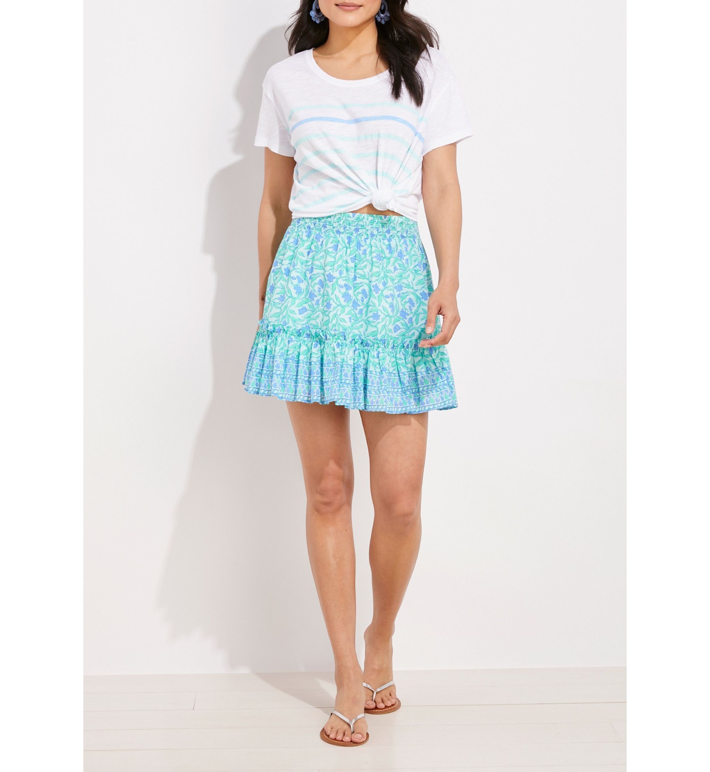 Guana Floral Smocked Skirt 