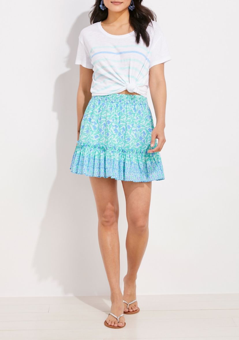 Guana Floral Smocked Skirt 