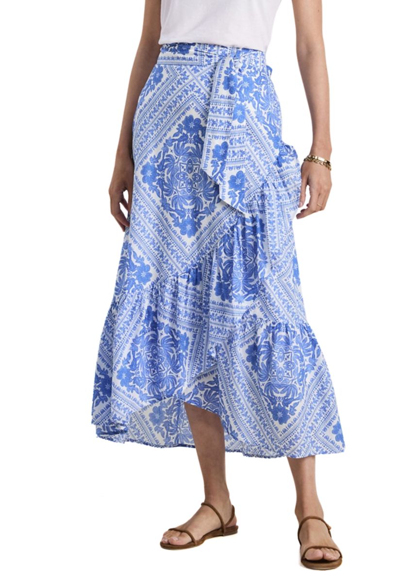 Womens Tie Waist Maxi Skirt