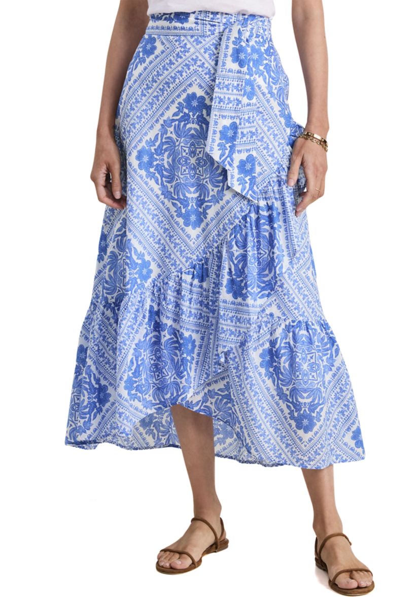 Womens Tie Waist Maxi Skirt