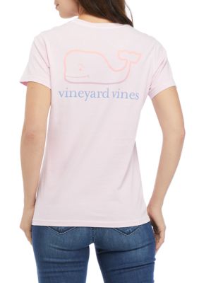 Vineyard Vines Women's Two-Tone Vintage Whale Short-Sleeve Pocket T-Shirt, Medium