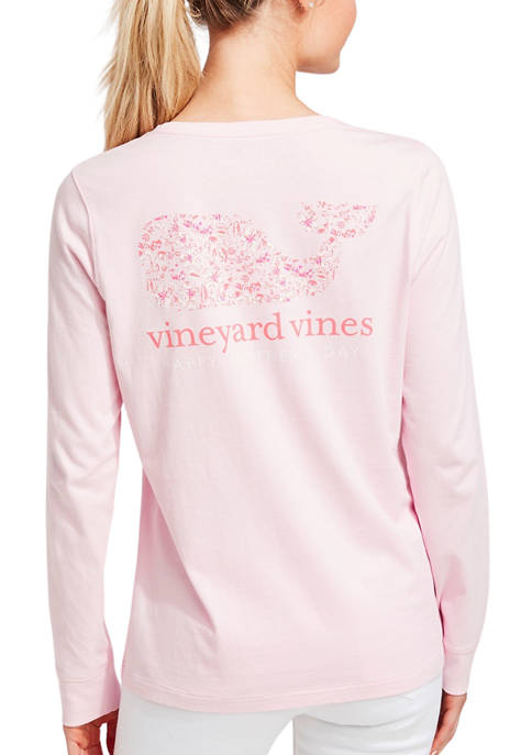 Vineyard Vines Long Sleeve Stacked Whale Pocket T-Shirt