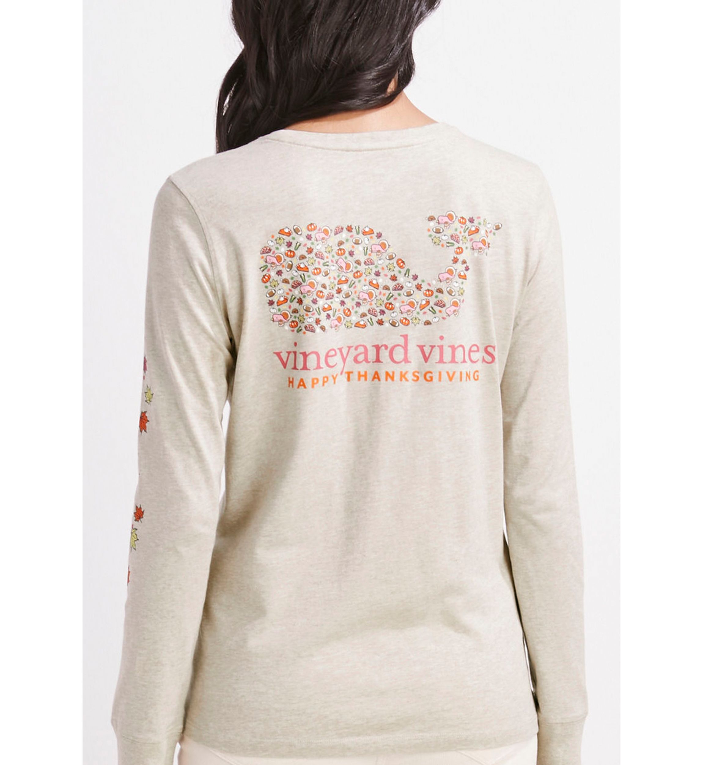 Thanksgiving Icons Long Sleeve Pocket T-Shirt