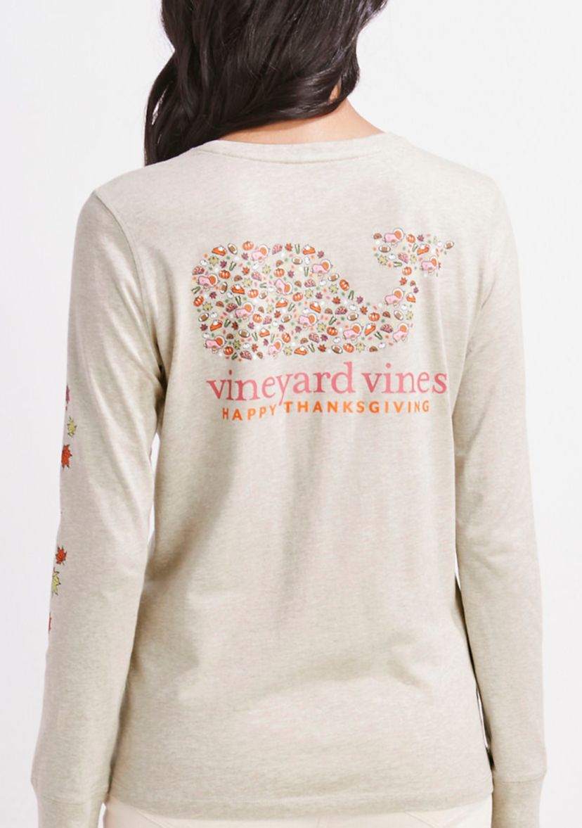 Thanksgiving Icons Long Sleeve Pocket T-Shirt