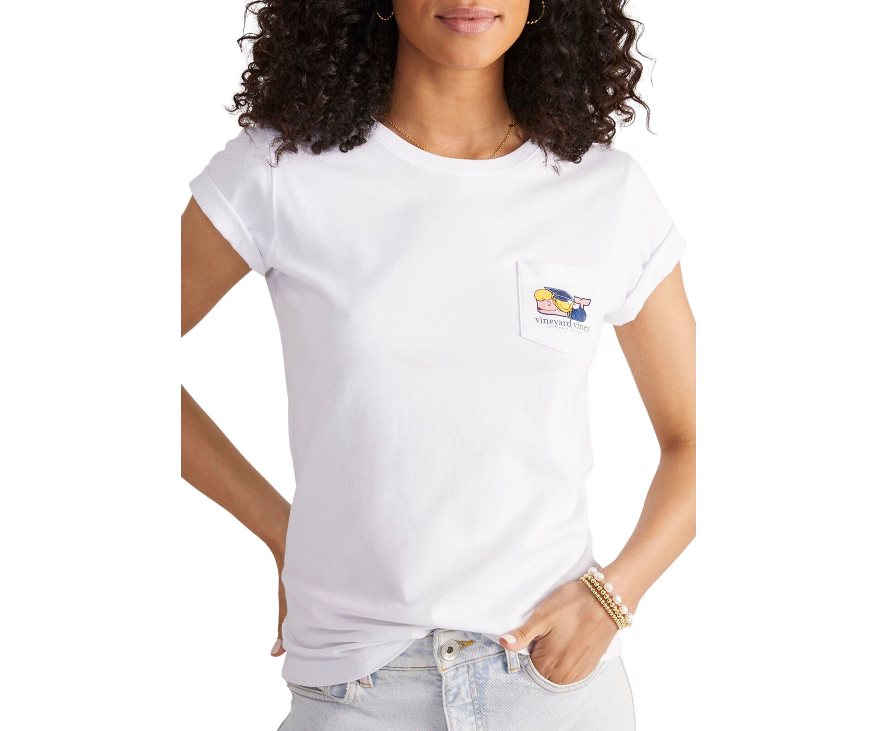 Graduation Whale Short Sleeve Pocket Tee
