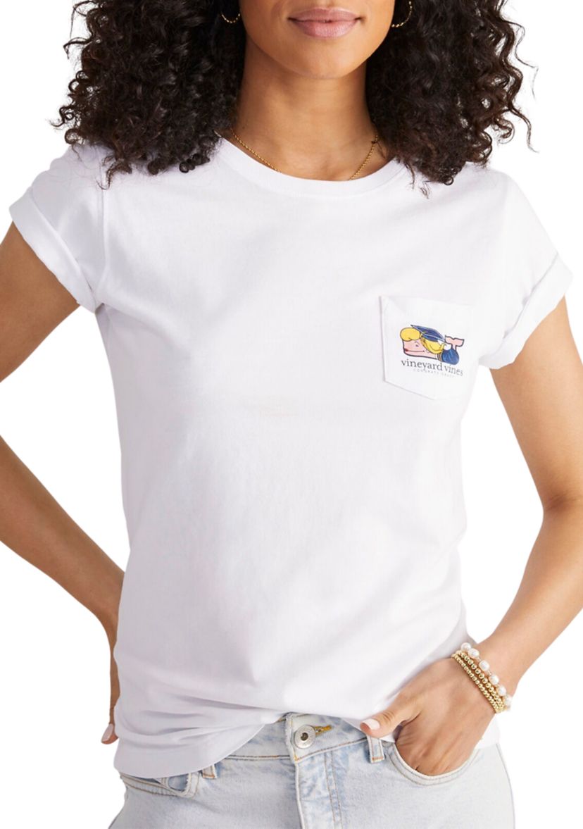 Graduation Whale Short Sleeve Pocket Tee