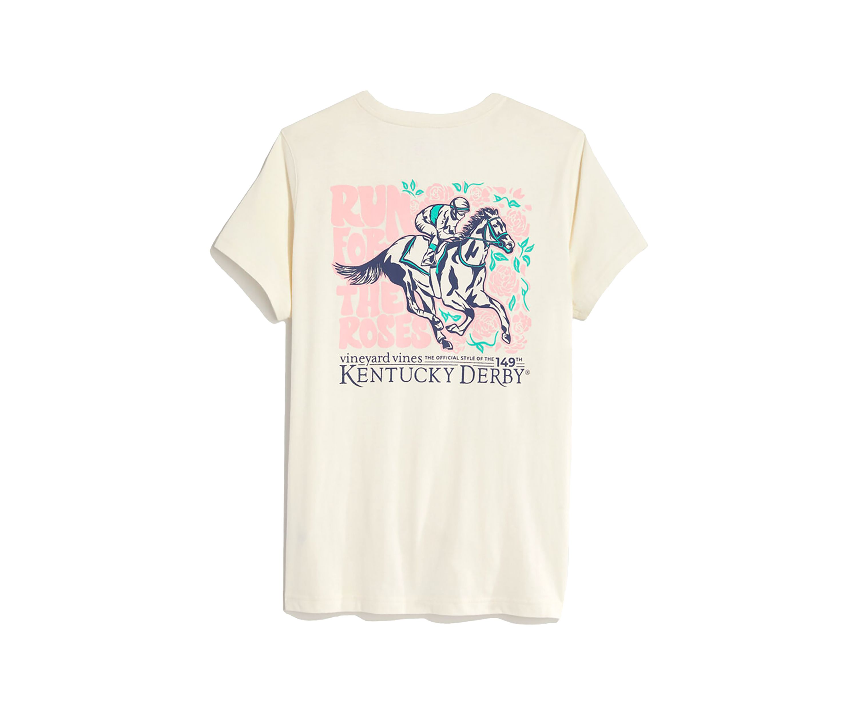 Womens Kentucky Derby Run For The Roses Short Sleeve Pocket T-Shirt