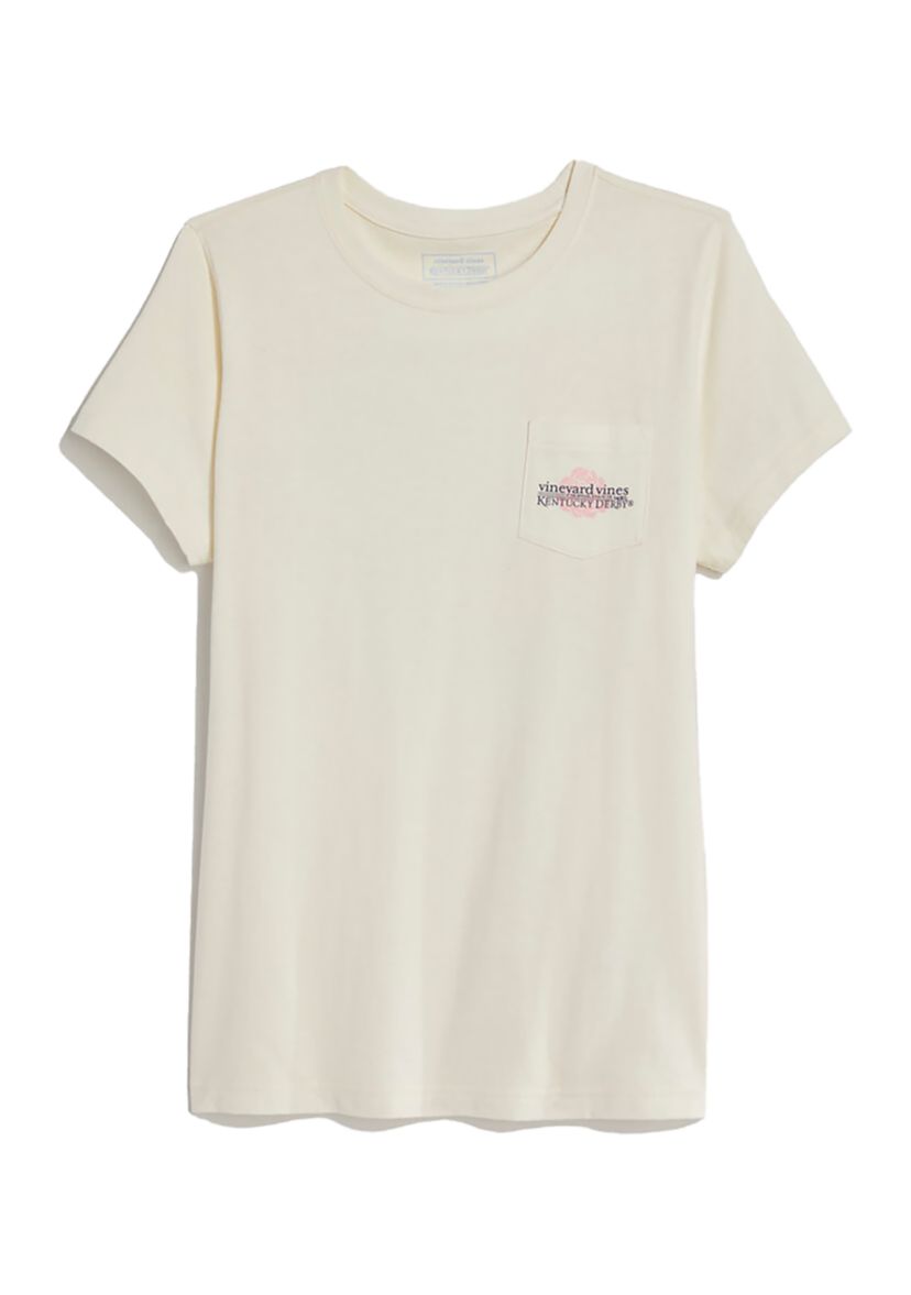 Womens Kentucky Derby Run For The Roses Short Sleeve Pocket T-Shirt