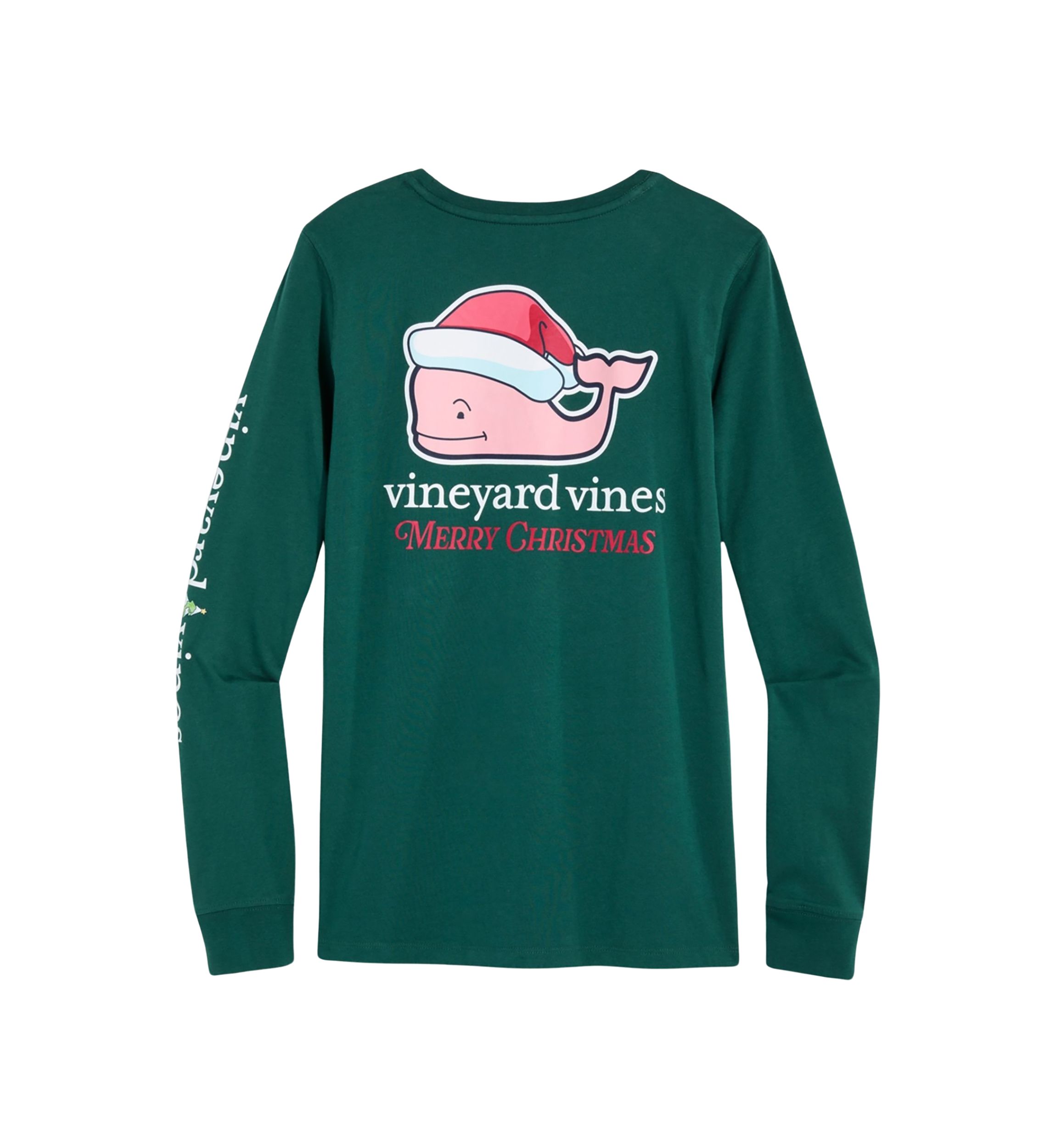 Womens Christmas Whale Pocket T-Shirt