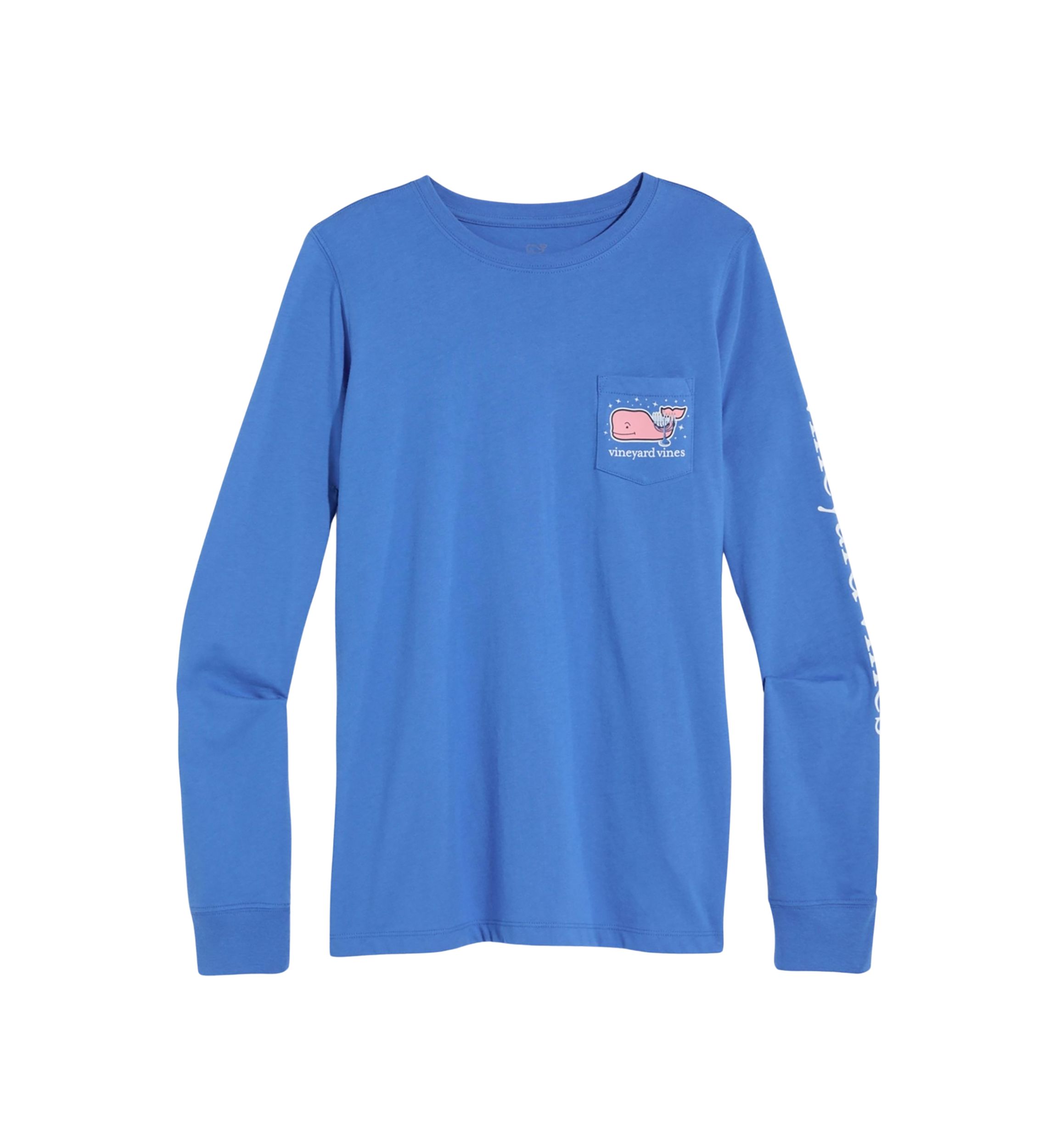 Womens Long Sleeve Hanukkah Whale Logo Graphic T-Shirt