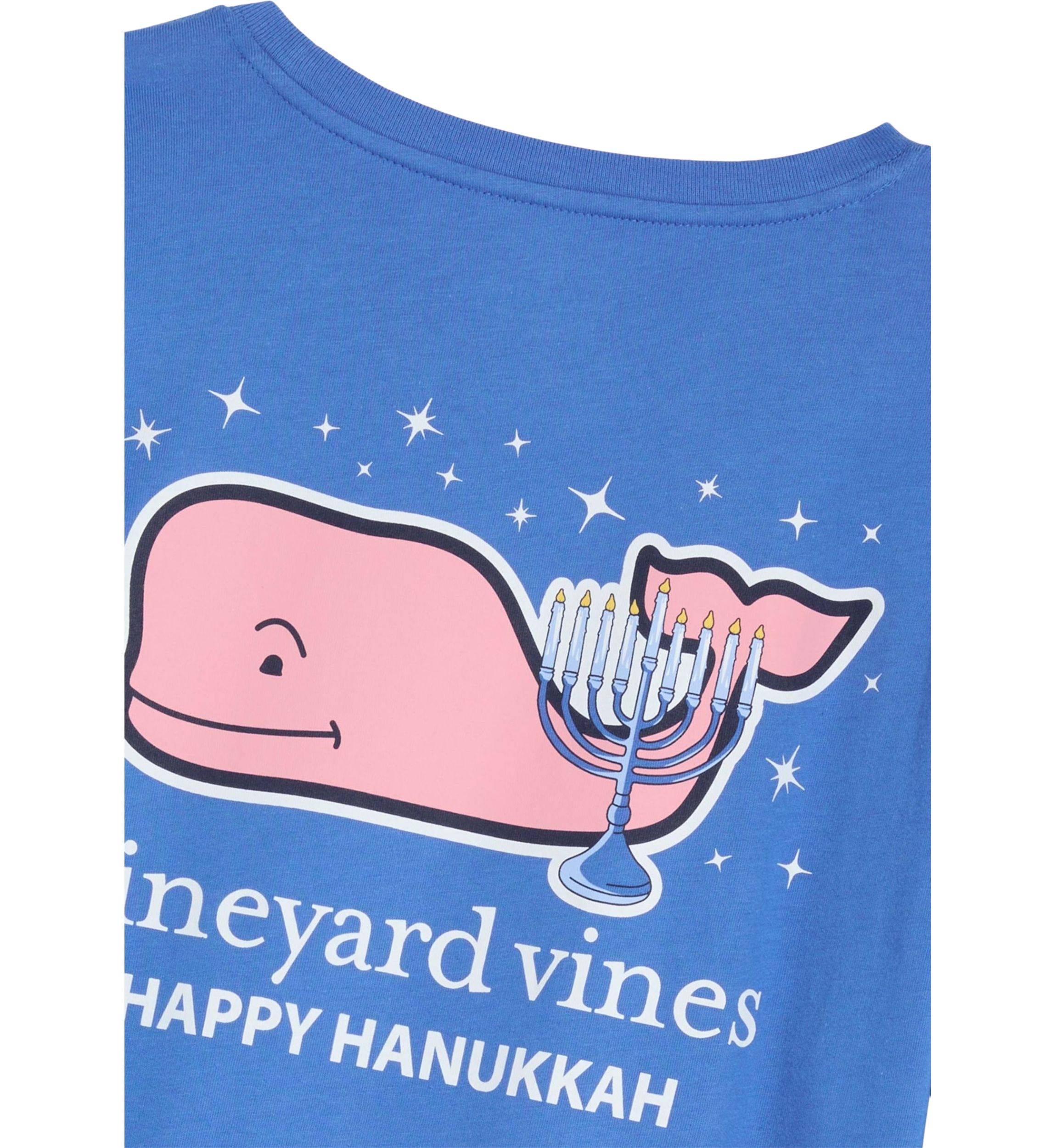 Womens Long Sleeve Hanukkah Whale Logo Graphic T-Shirt