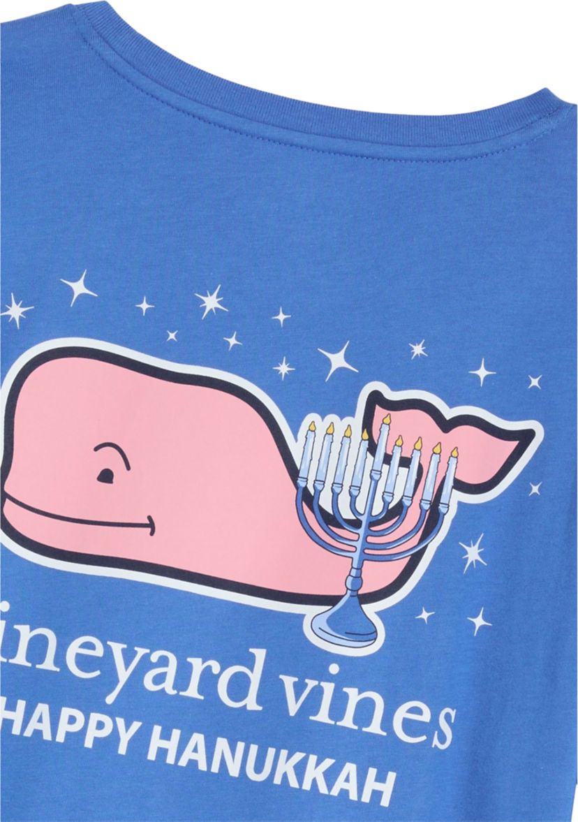 Womens Long Sleeve Hanukkah Whale Logo Graphic T-Shirt