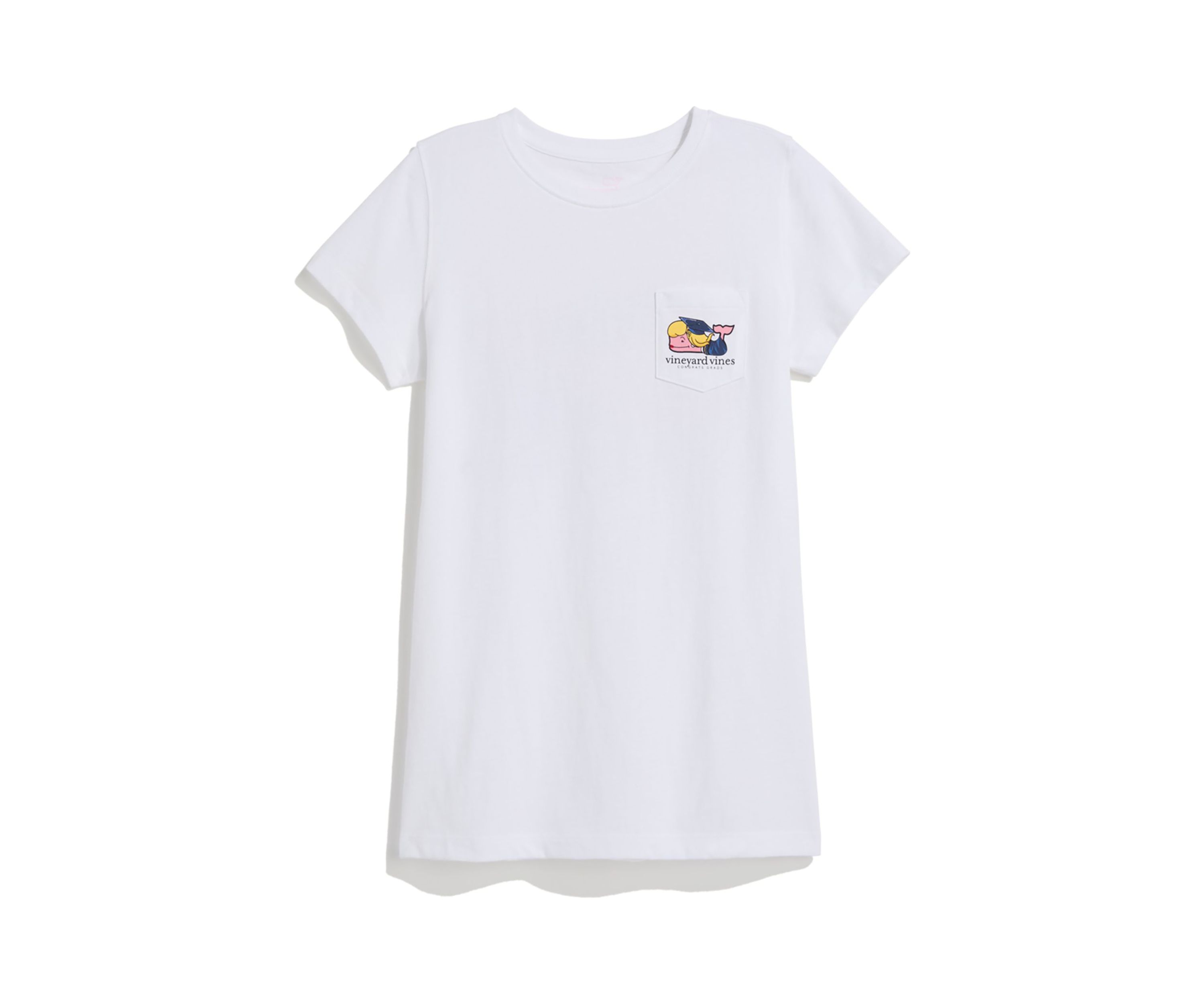 Womens Short Sleeve Graduation Pocket Graphic T-Shirt