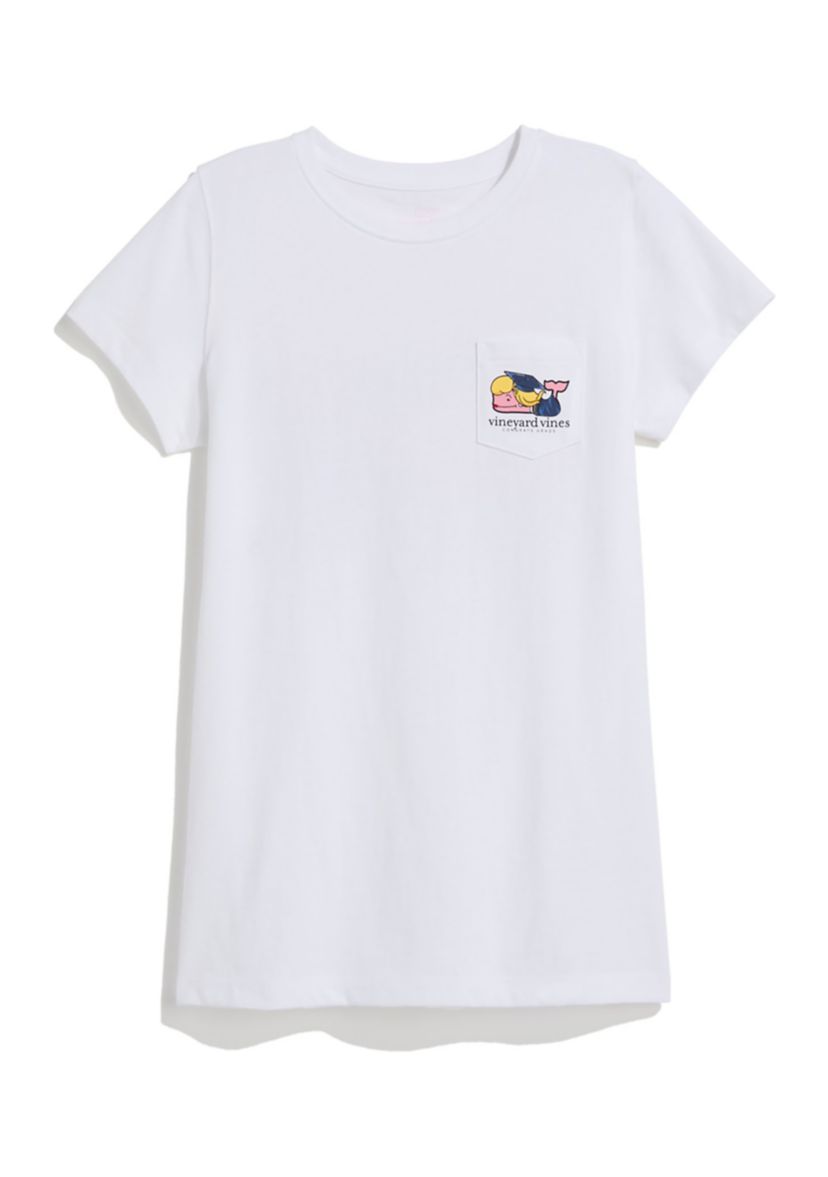 Womens Short Sleeve Graduation Pocket Graphic T-Shirt
