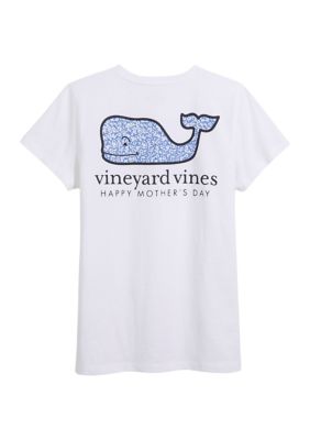 Vineyard Vines Women's Mother's Day Short Sleeve Pocket Graphic T-Shirt, White, Small