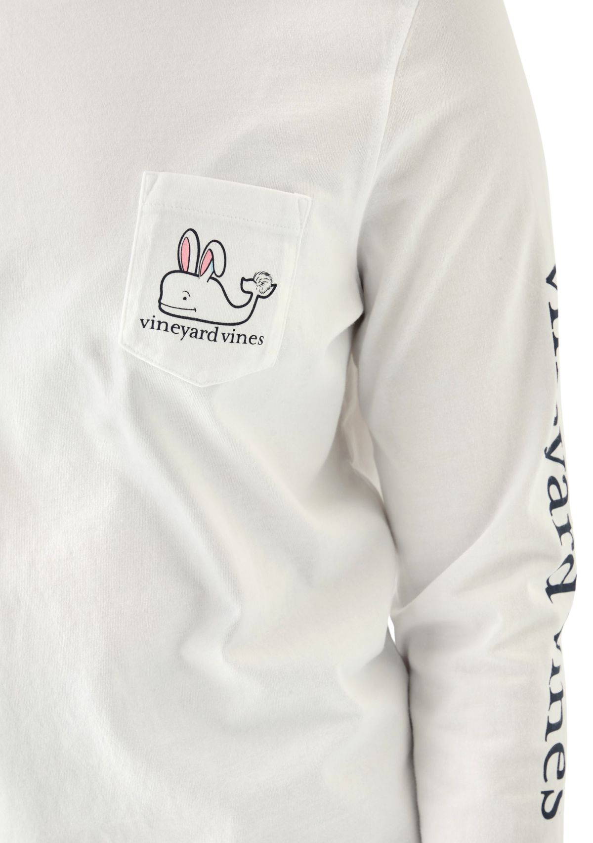 Womens Long Sleeve Easter Whale Graphic T-Shirt