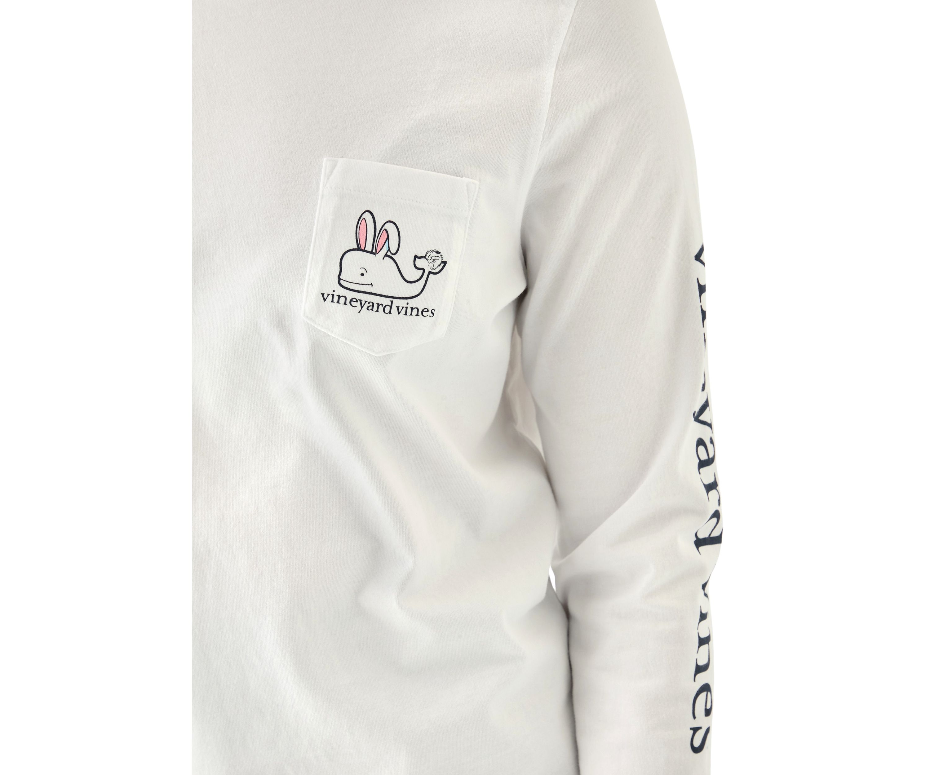 Womens Long Sleeve Easter Whale Graphic T-Shirt