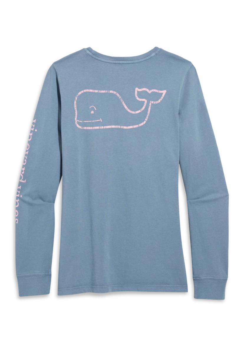 Vintage Whale Graphic Pocket T-Shirt 
