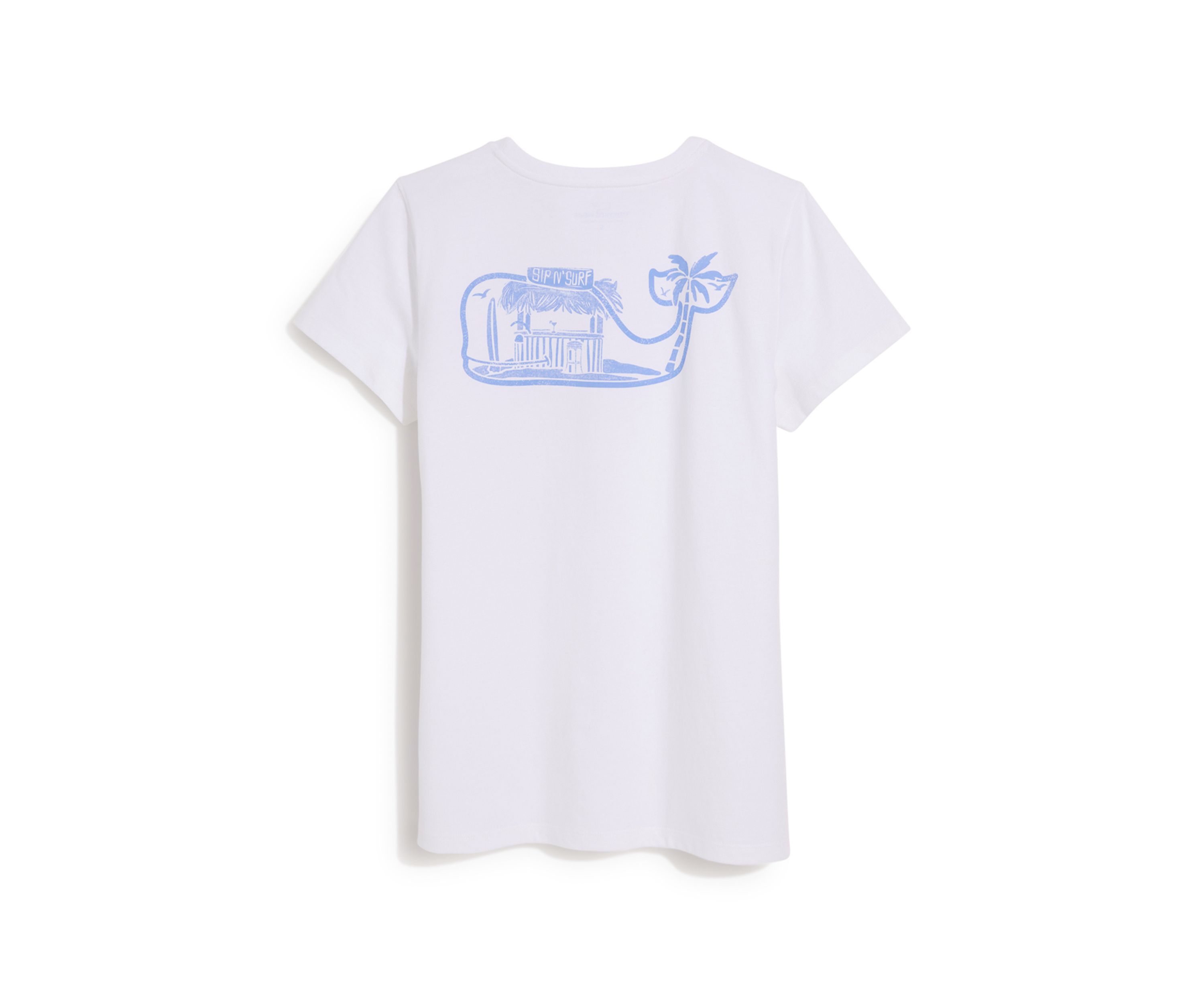 Womens Whale Fill Pocket Graphic T-Shirt